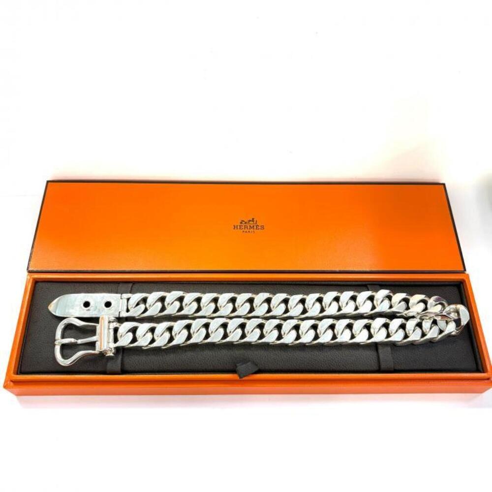 Hermes Boucles Sellier Necklace SV Silver